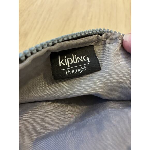 Kipling El Dorado Bag Crossover Purse Flap Pocket Travel Organize Zippers Gray - Picture 3 of 10